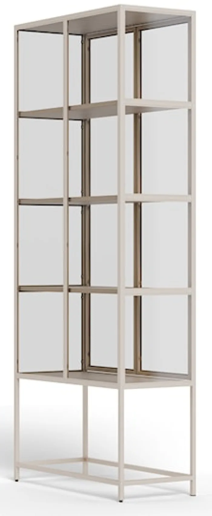 Witryna dwudrzwiowa Seaford 77 cm beżowa