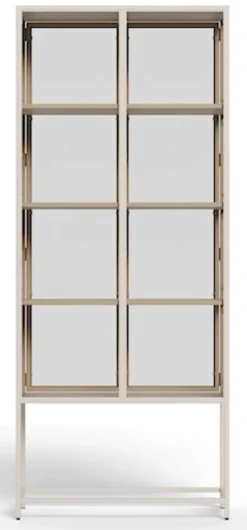 Witryna dwudrzwiowa Seaford 77 cm beżowa