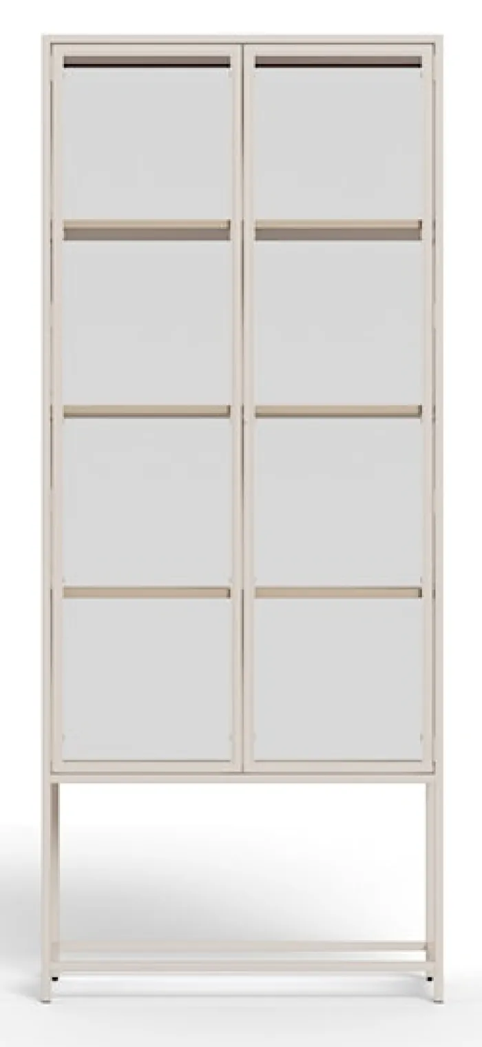 Witryna dwudrzwiowa Seaford 77 cm beżowa