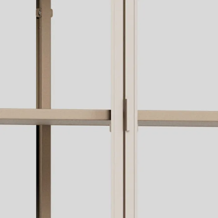 Witryna dwudrzwiowa Seaford 77 cm beżowa