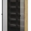 Witryna dwudrzwiowa Trend 92 cm z LED Dąb artisan