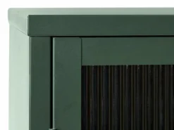 Witryna metalowa Avensunly 140 cm z przeszkleniem zielona