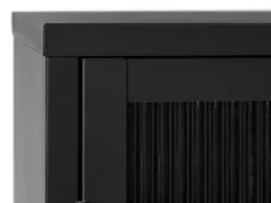 Witryna metalowa Avensunly 85 cm z przeszkleniem czarna
