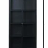 Wysoka witryna metalowa Zeins dwudrzwiowa 190 cm czarna