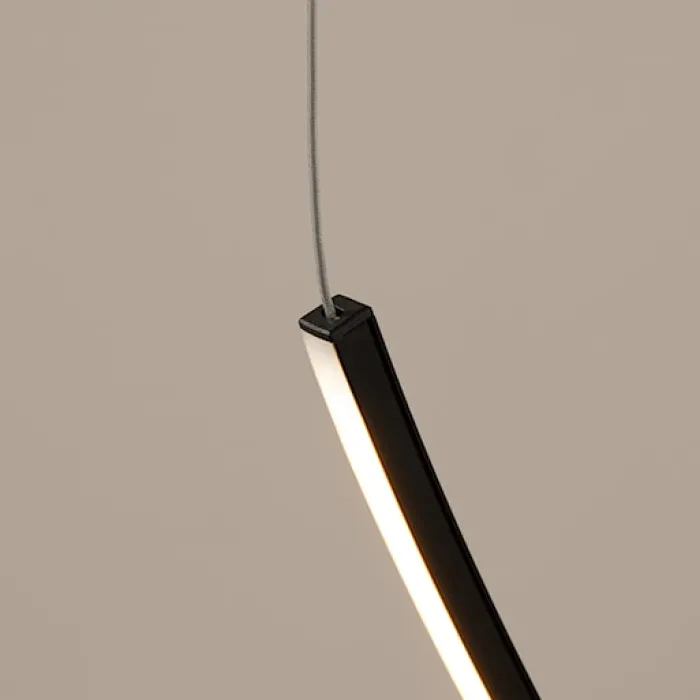 Żyrandol Alvar 1 LED czarny 3000K