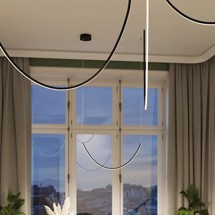 Żyrandol Alvar 1 LED czarny 3000K