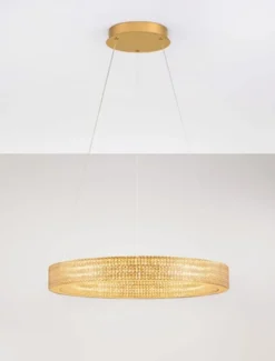 Żyrandol Jacess LED 60 cm złoty