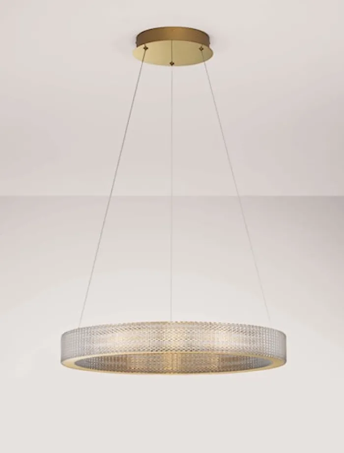 Żyrandol Jacess LED 60 cm złoty
