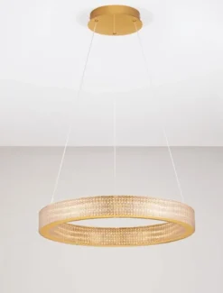 Żyrandol Jacess LED 60 cm złoty