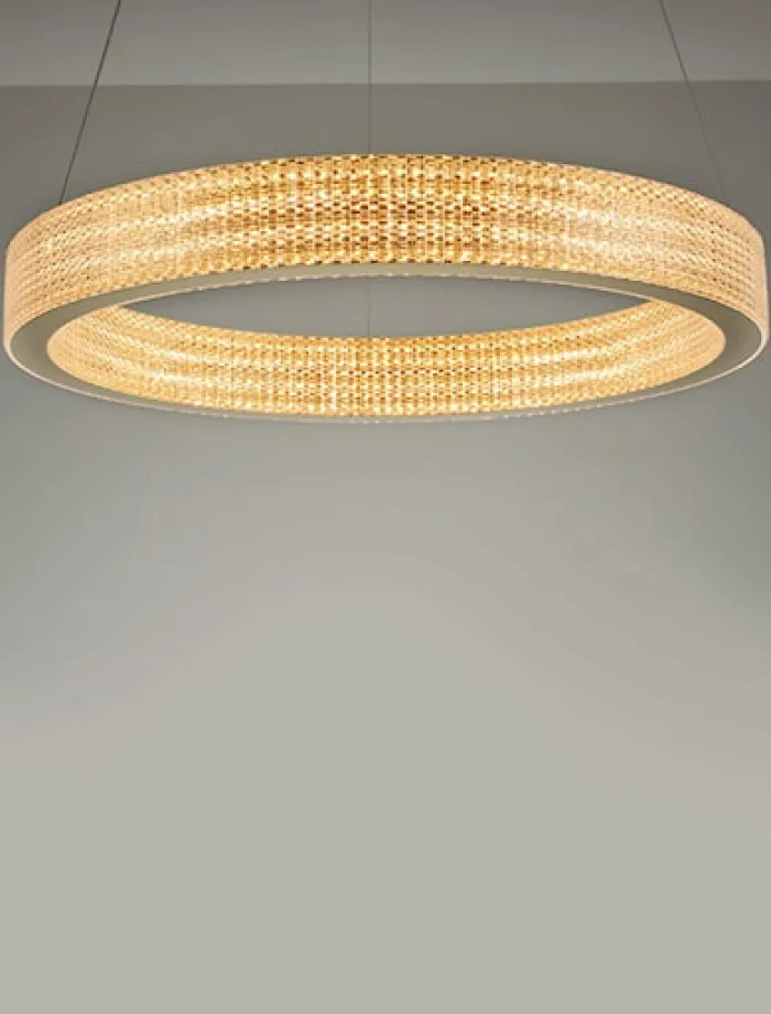 Żyrandol Jacess LED 60 cm złoty