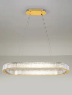 Żyrandol Jacess LED 98x91 cm złoty