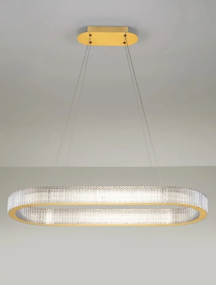 Żyrandol Jacess LED 98x91 cm złoty
