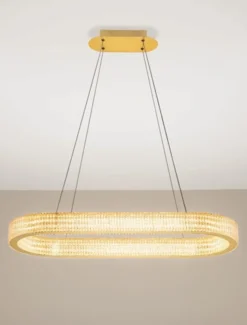 Żyrandol Jacess LED 98x91 cm złoty