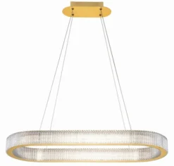 Żyrandol Jacess LED 98x91 cm złoty
