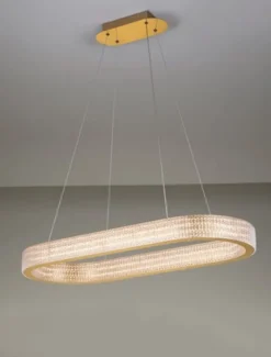 Żyrandol Jacess LED 98x91 cm złoty
