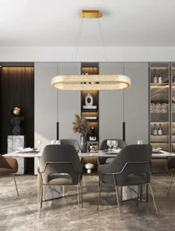 Żyrandol Jacess LED 98x91 cm złoty
