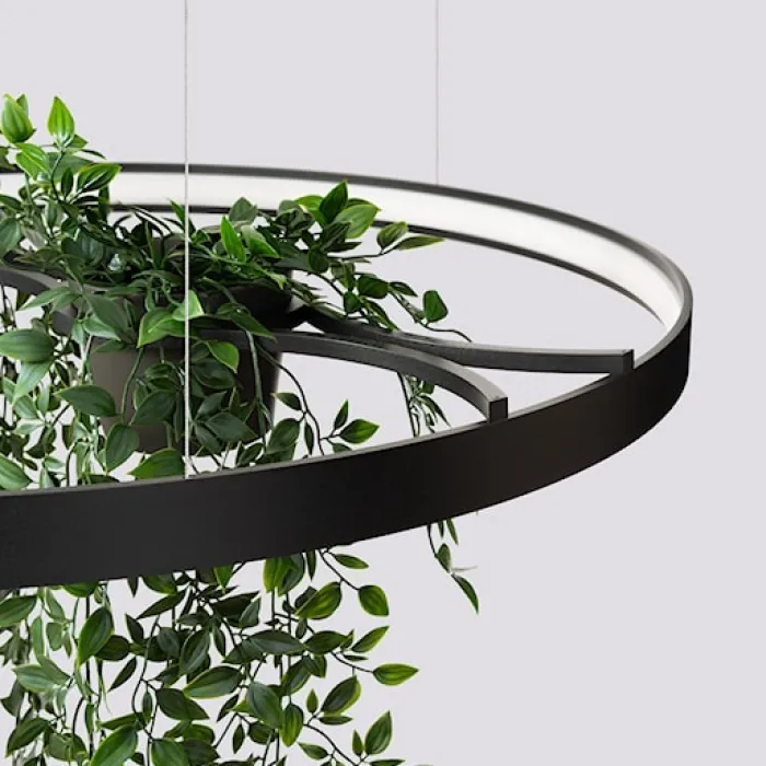 Żyrandol Rio Bio LED 78 cm czarny 3000K