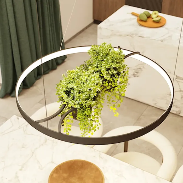 Żyrandol Rio Bio LED 110 cm czarny 4000K