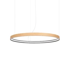Żyrandol Rio Eik LED 78 cm naturalne drewno 3000K