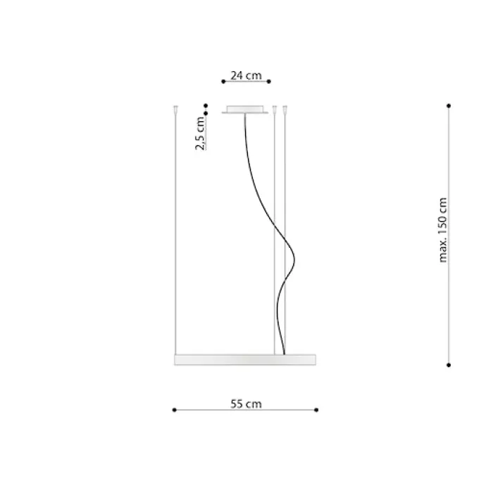 Żyrandol Rio LED 55 cm beżowy 3000K