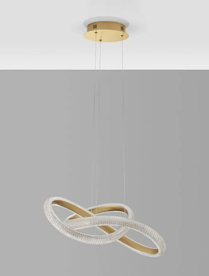 Żyrandol Synery LED średnica 52 cm złoty