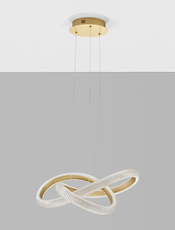Żyrandol Synery LED średnica 52 cm złoty