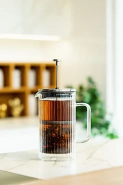 Zaparzacz do kawy i herbaty Tulip 1L srebrny matowy