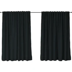 Zasłona do salonu Hydropiper 140x270 cm czarna