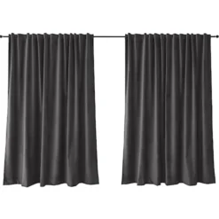 Zasłona do salonu Myrrhis w tkaninie PET FRIENDLY 140x270 cm ciemnoszara