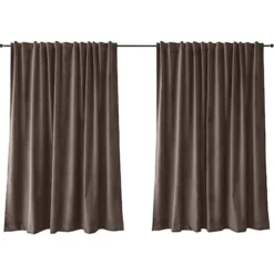 Zasłona do salonu Myrrhis w tkaninie PET FRIENDLY 280x270 cm brązowa