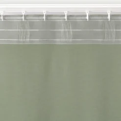 Zasłona na taśmie marszczącej Ereless 140x280 cm szałwiowa