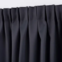 Zasłona zaciemniająca na taśmie marszczącej Ereless 140x280 cm ciemnoszara