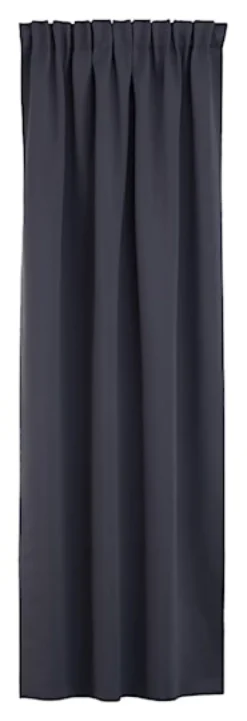 Zasłona zaciemniająca na taśmie marszczącej Ereless 140x280 cm ciemnoszara