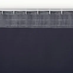 Zasłona zaciemniająca na taśmie marszczącej Ereless 140x280 cm ciemnoszara