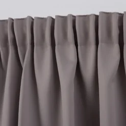 Zasłona zaciemniająca na taśmie marszczącej Ereless 140x280 cm szara