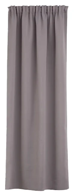 Zasłona zaciemniająca na taśmie marszczącej Ereless 140x280 cm szara