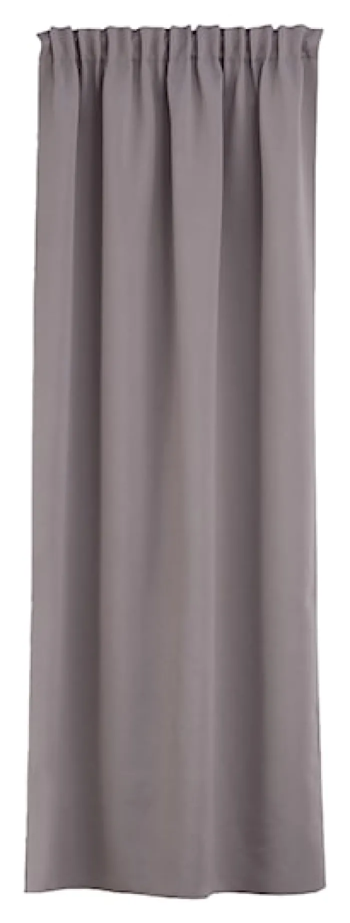 Zasłona zaciemniająca na taśmie marszczącej Ereless 140x280 cm szara