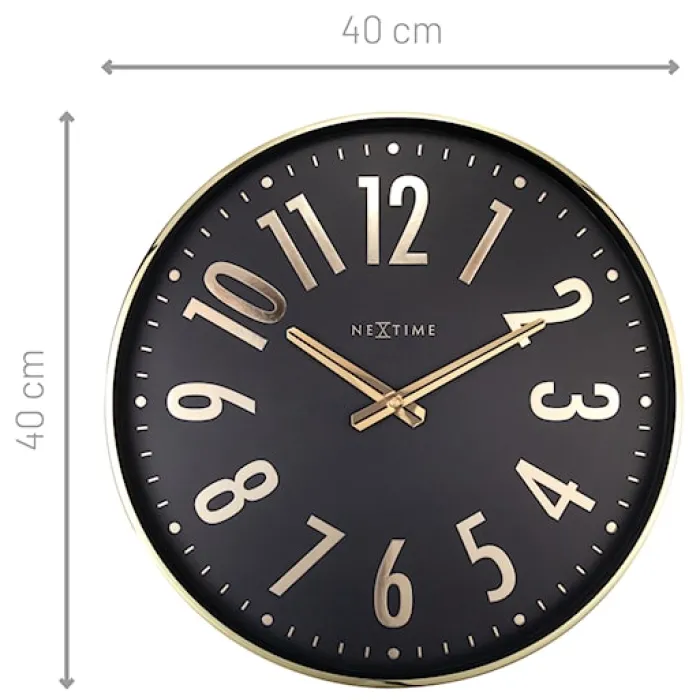 Zegar ścienny Alchemy 40 cm złoto-czarny