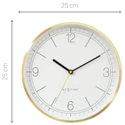 Zegar ścienny Bolero 25 cm biało-złoty