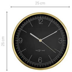 Zegar ścienny Bolero 25 cm czarno-złoty