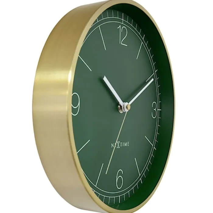 Zegar ścienny Bolero 25 cm zielono-złoty