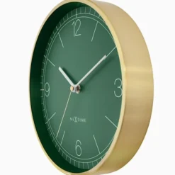 Zegar ścienny Bolero 25 cm zielono-złoty