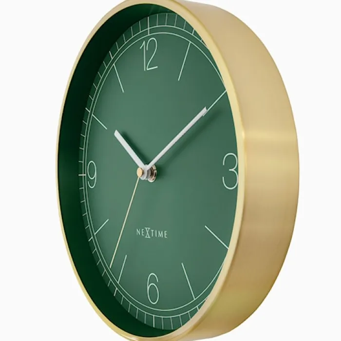 Zegar ścienny Bolero 25 cm zielono-złoty