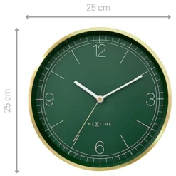 Zegar ścienny Bolero 25 cm zielono-złoty
