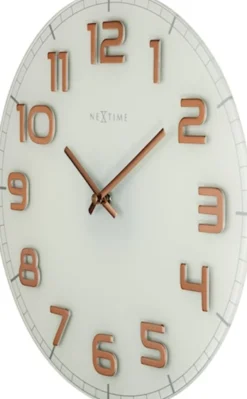 Zegar ścienny Classy 30 cm biało-miedziany