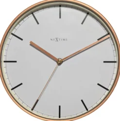 Zegar ścienny Company 30 cm biało-miedziany