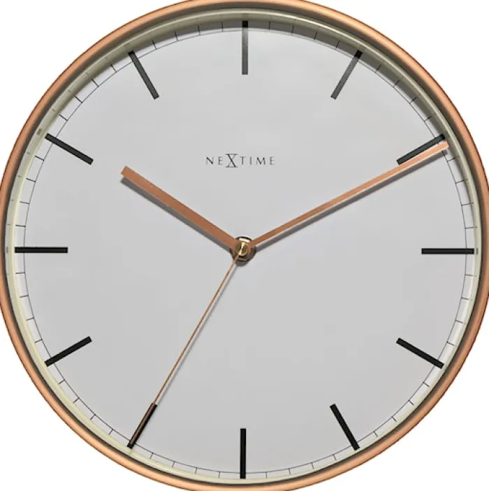 Zegar ścienny Company 30 cm biało-miedziany
