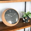 Zegar ścienny Cork 30 cm czarno-brązowy