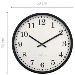 Zegar ścienny Dickens 50 cm kremowo-czarny