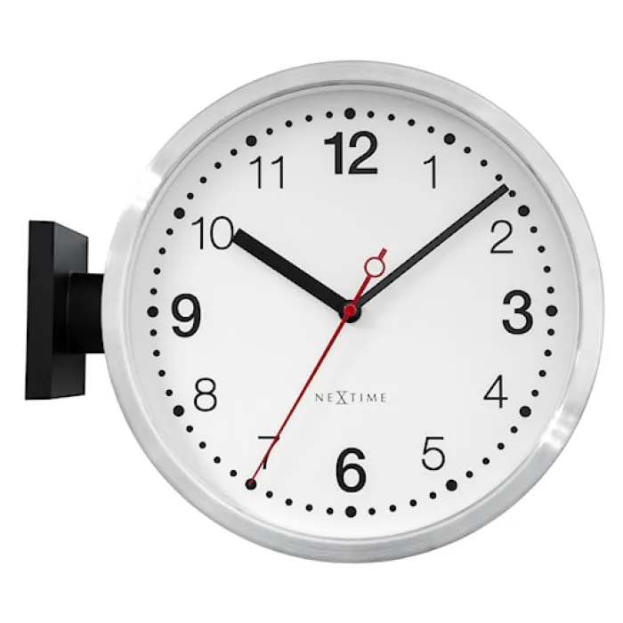 Zegar ścienny Double Small 28 cm biało-czarny